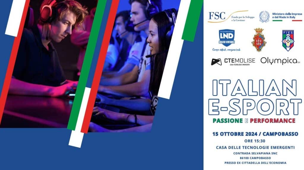 Campobasso per MolisEsports 2024 presso la Casa delle Tecnologie Emergenti in Contrada Selvapiana, nell'ex Cittadella dell'Economia. L'evento si propone di avvicinare al mondo degli Esports il pubblico locale